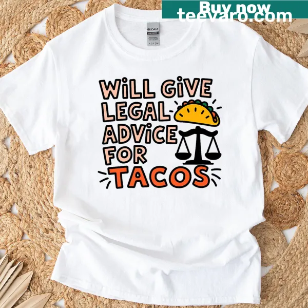 Funny T-shirt with a law student taco meme