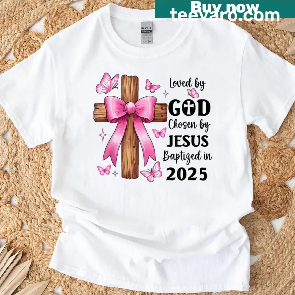 Faith-themed T-shirt with cross and inspirational text