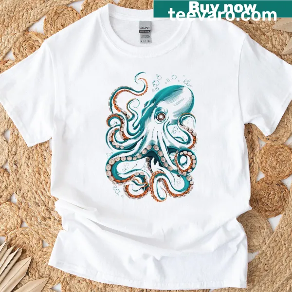 Whimsical octopus design capturing the magic of the sea.