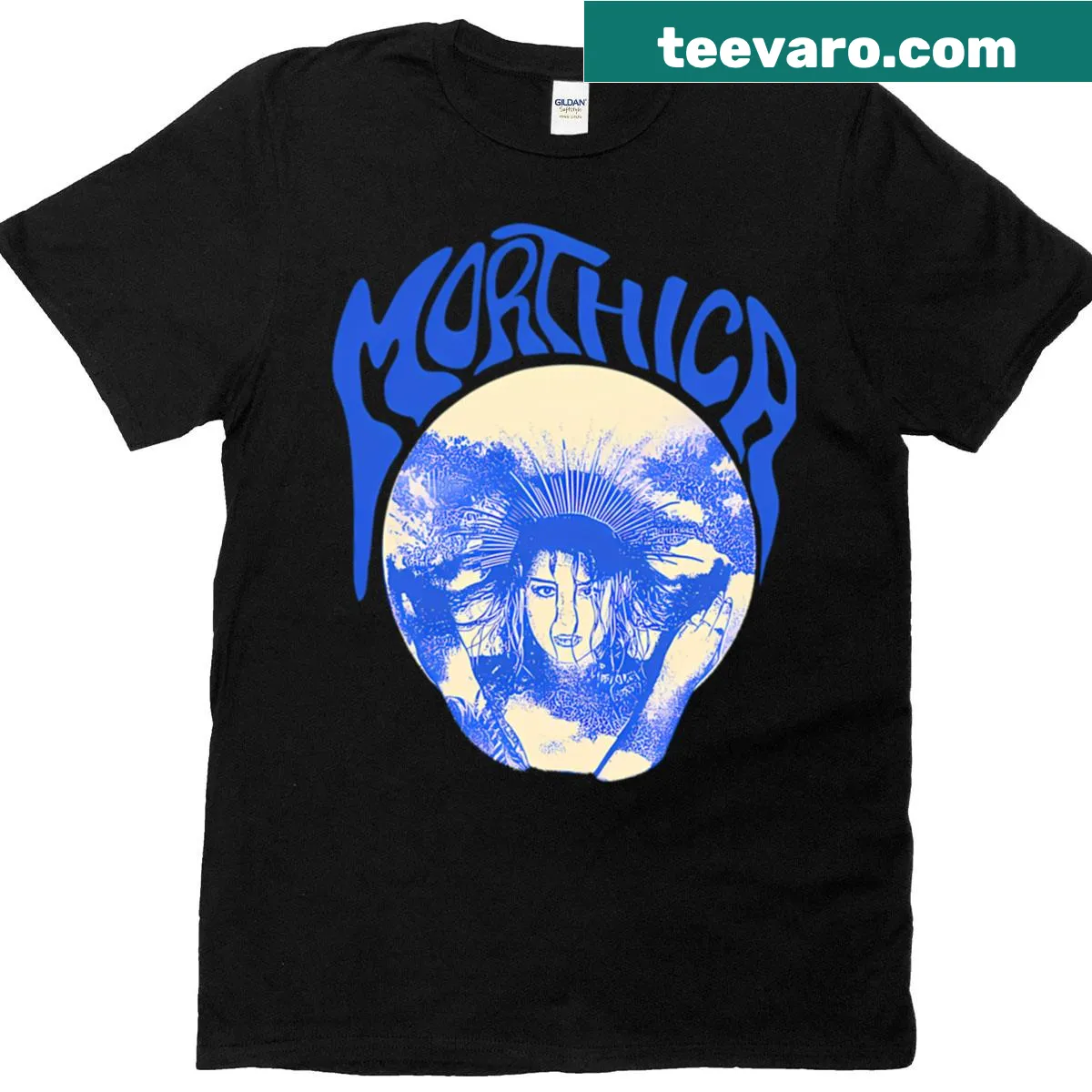 Grunge style Modish Mothica t-shirt with edgy graphics — on a men's t-shirt