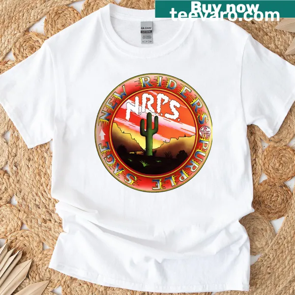 T-shirt featuring the name of the band New Riders of the Purple Sage