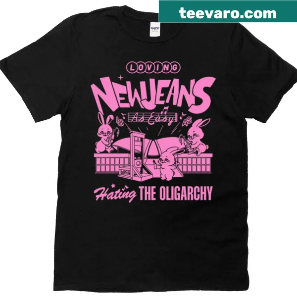 Bold Newjeans graphic T-shirt expressing anti-oligarchy sentiment