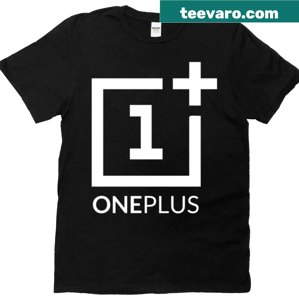 T-shirt with typography design featuring 'Oneplus - One Plus' — on a men's t-shirt