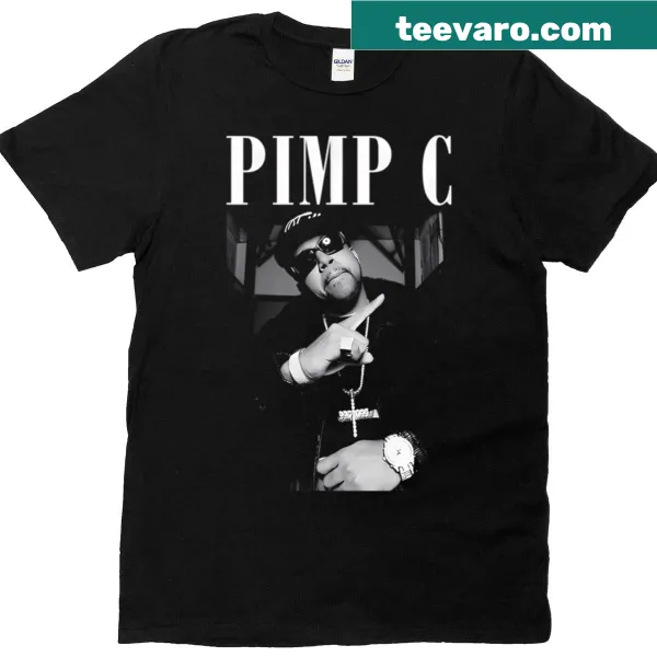T-shirt with an illustration honoring Pimp C in hip-hop culture