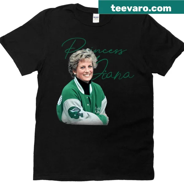 T-shirt featuring Princess Diana and Philadelphia Eagles for sports fans.