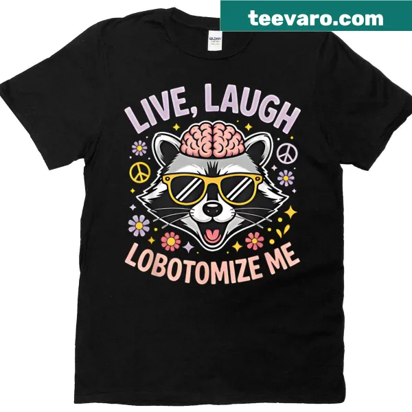 Funny raccoon graphic t-shirt with humorous text