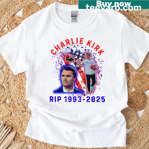 American flag tribute shirt honoring Charlie Kirk