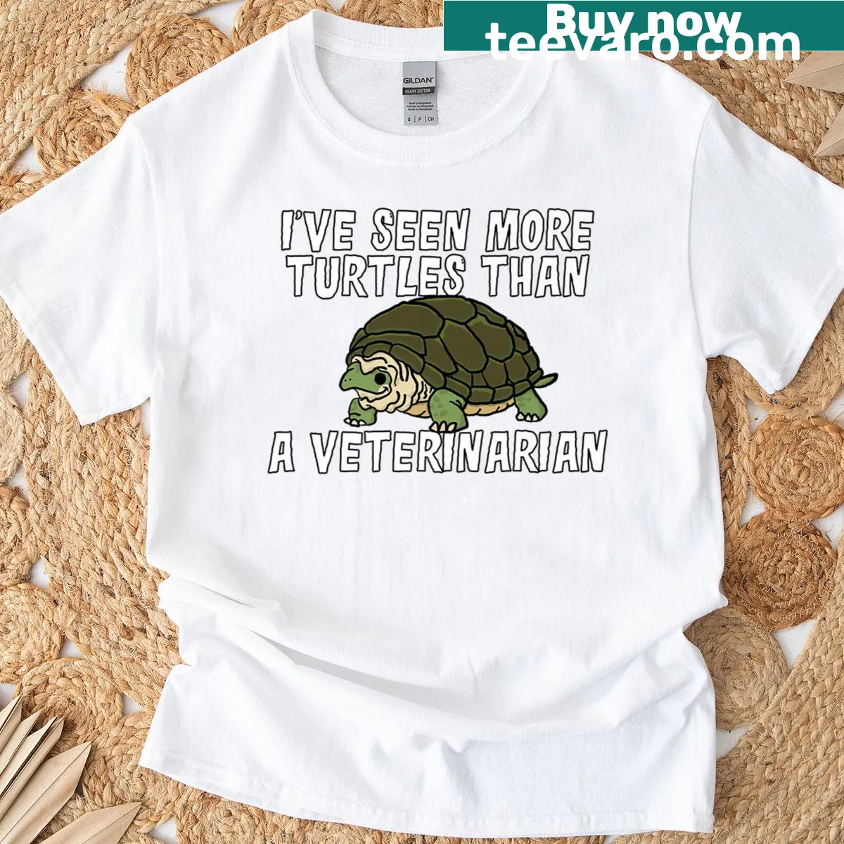 Humorous Nurse t-shirt with text about turtles and catheters — on a men's t-shirt