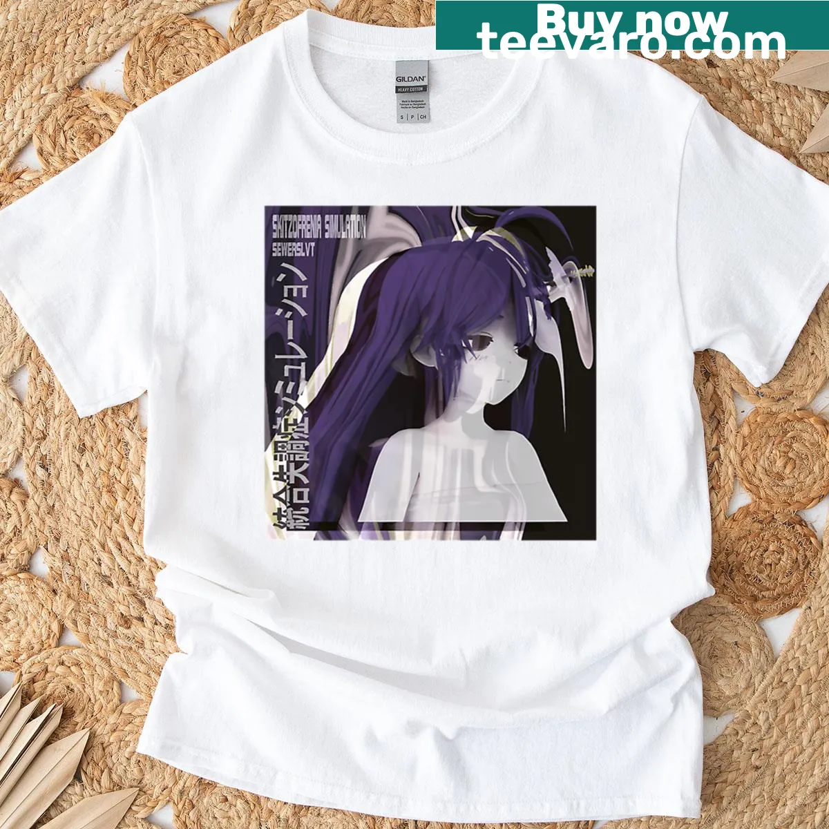 Abstract typography tee with unique graphic design — on a men's t-shirt