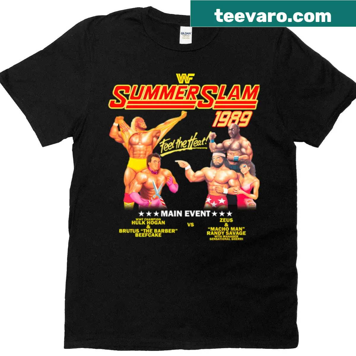 Summerslam 89 shirt featuring bold lettering in a playful design. — on a men's t-shirt