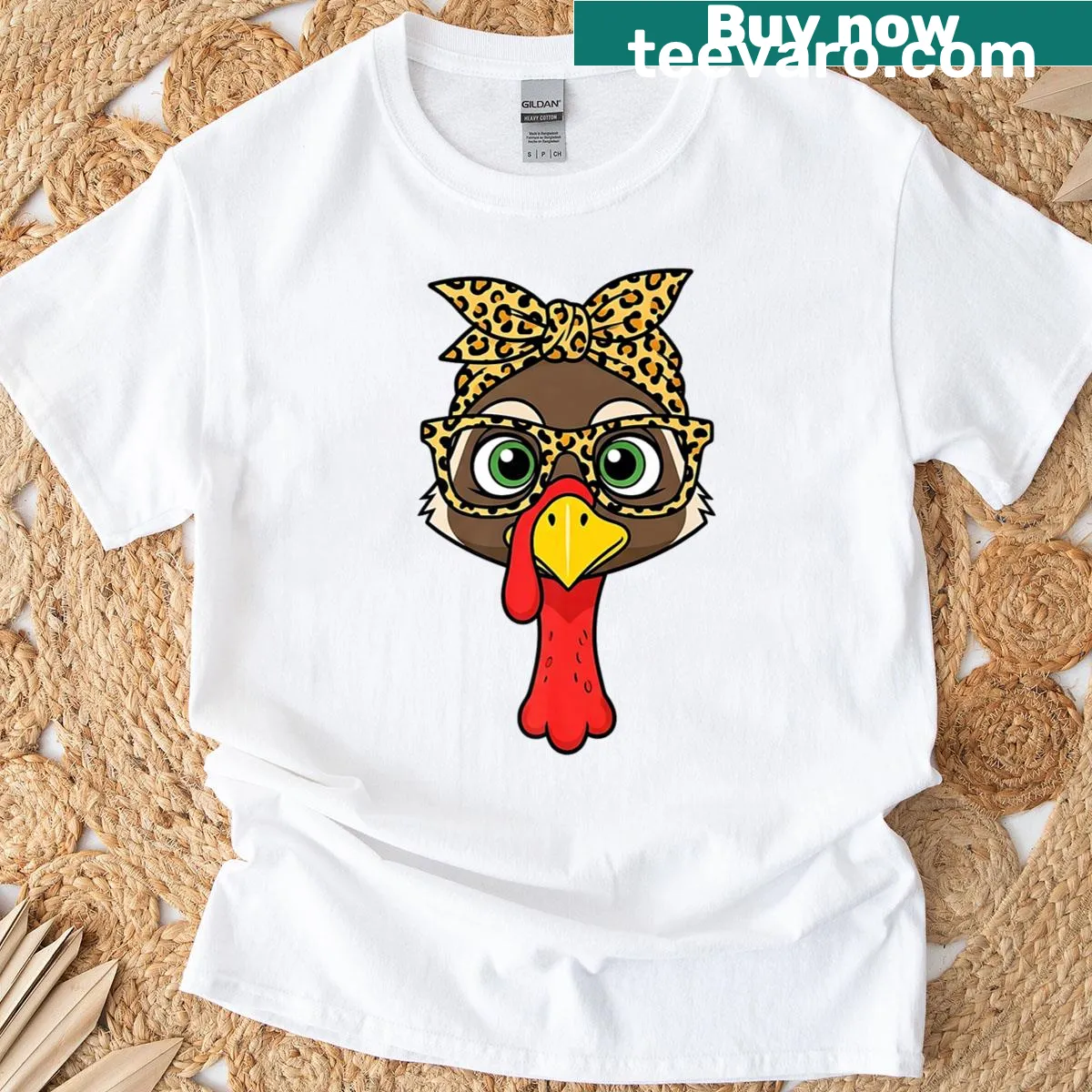 Funny Thanksgiving shirt with playful turkey design — on a men's t-shirt