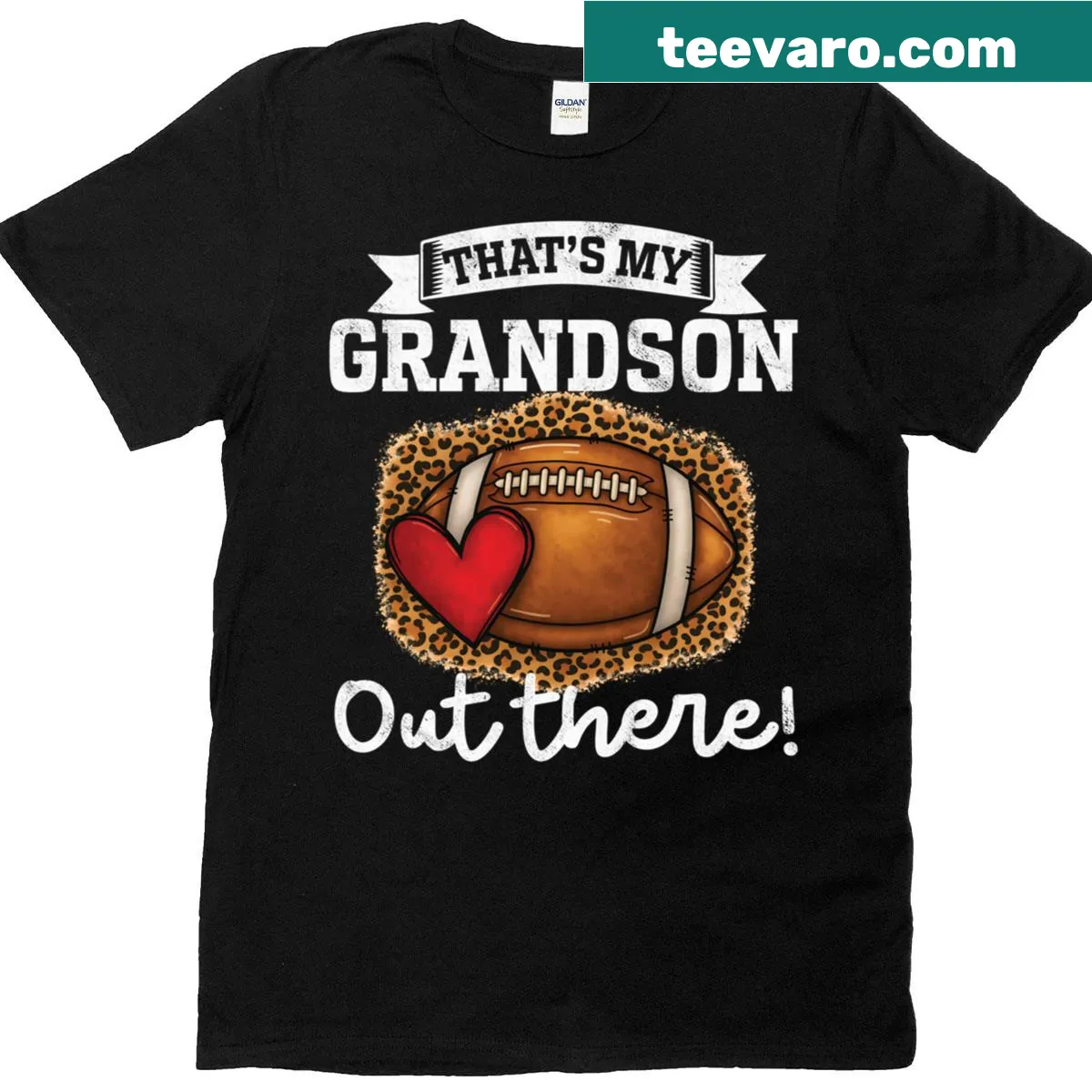 Funny That's My Grandson Out There football t-shirt — on a men's t-shirt