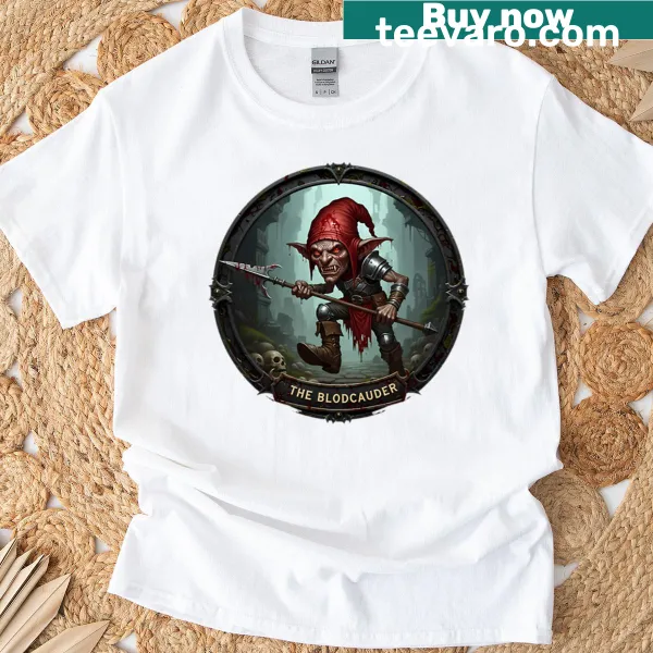 Intricate dark fantasy illustration on a t-shirt