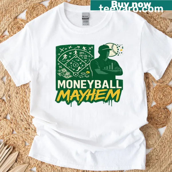 Typography t-shirt with the phrase The Chaos Of Calculated Baseball