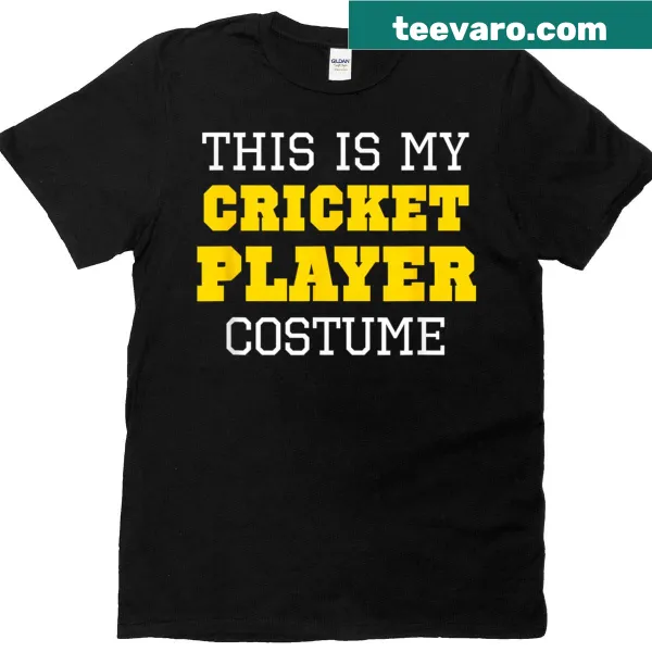Cricket player Halloween costume t-shirt with simple text