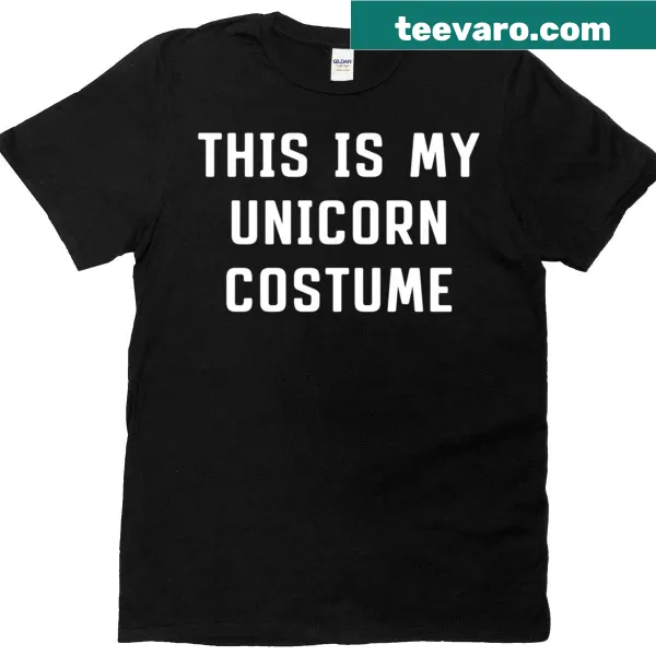 Simple last minute Halloween costume t-shirt with unicorn theme