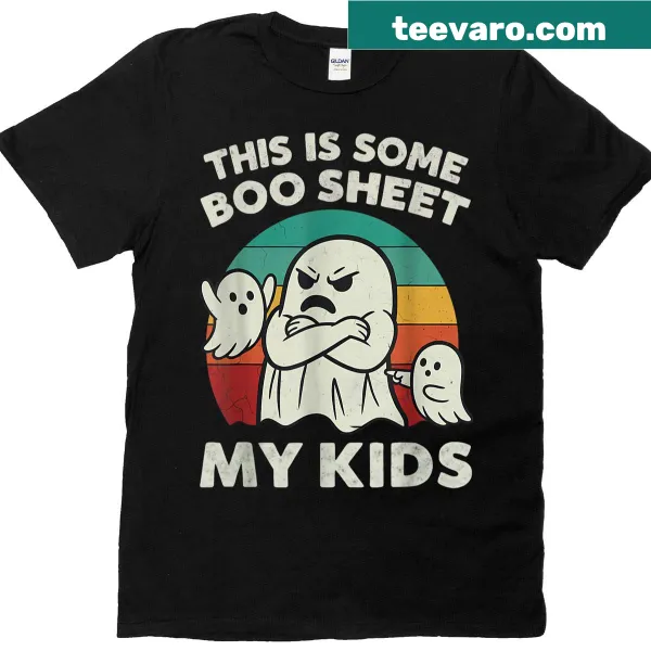 Funny retro Halloween shirt with a ghost and pun