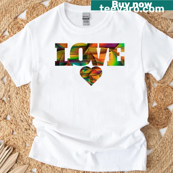 Abstract geometric design t-shirt in a playful style