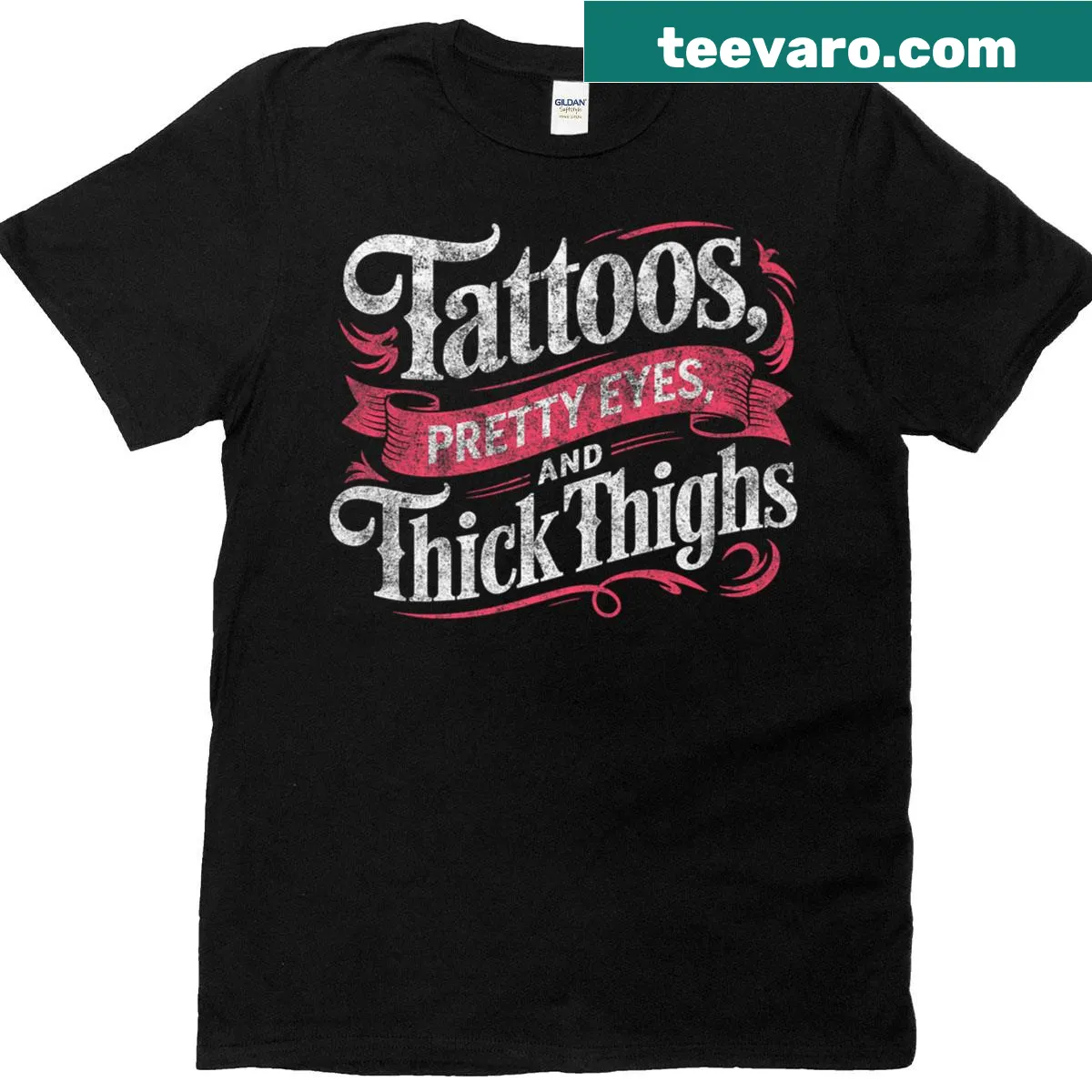 T-shirt featuring vintage tattoo illustrations emphasizing eyes and art — on a men's t-shirt