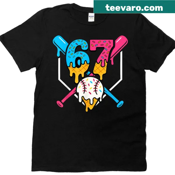 Ice cream drip design with baseball theme and meme text