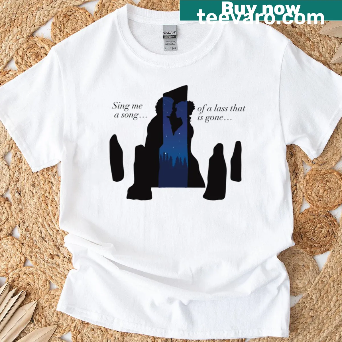 Illustrative design representing a girl's journey on a T-shirt. — on a men's t-shirt