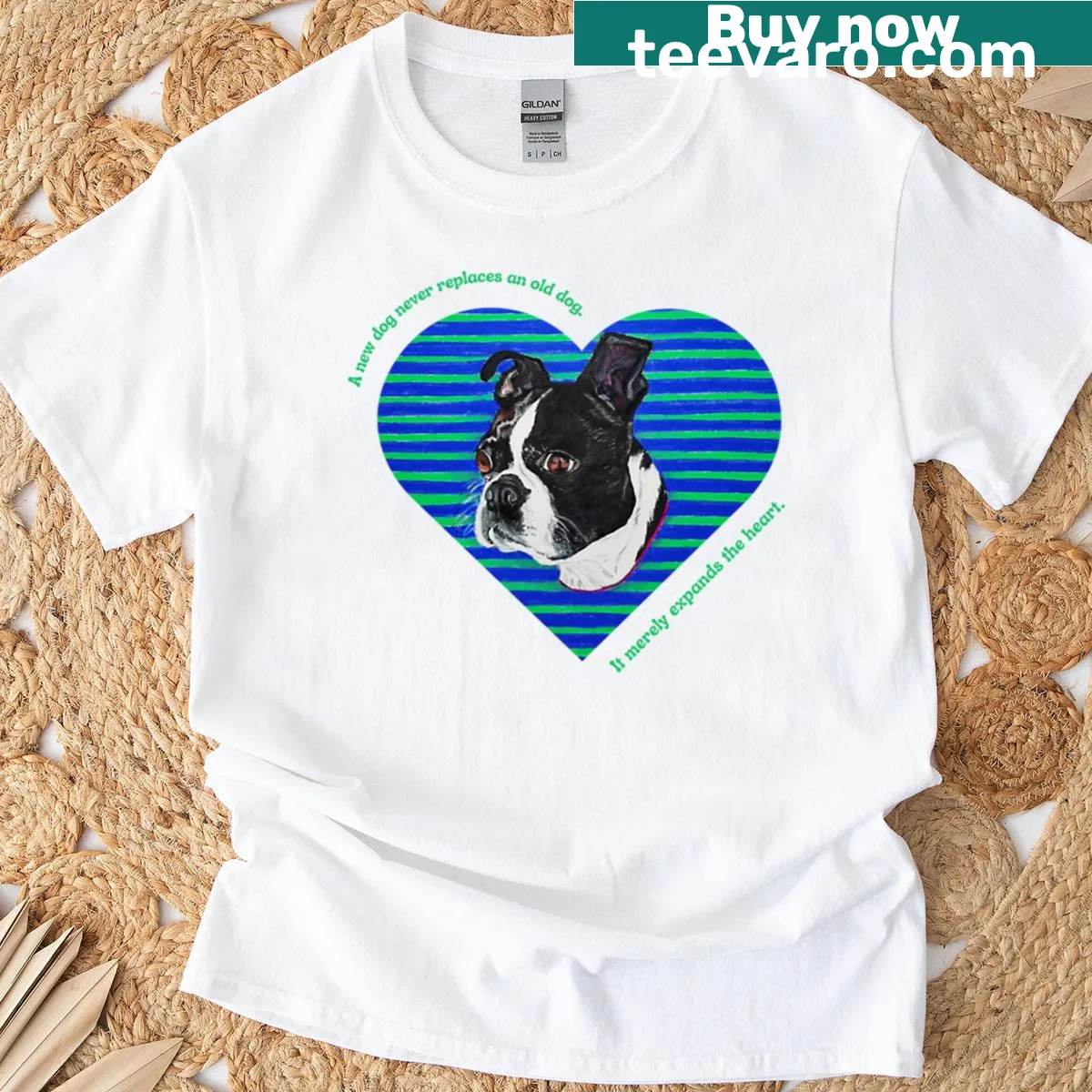 Sentimental shirt featuring text about dogs and their irreplaceable bond — on a men's t-shirt