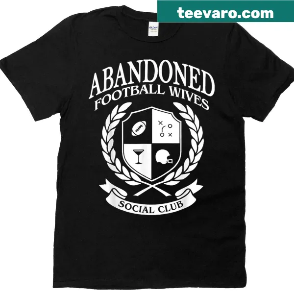 Vintage-style women's t-shirt for football wives with a social club graphic