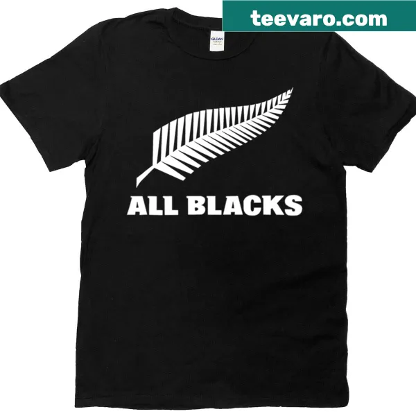 All Blacks rugby logo featured on a men's T-shirt