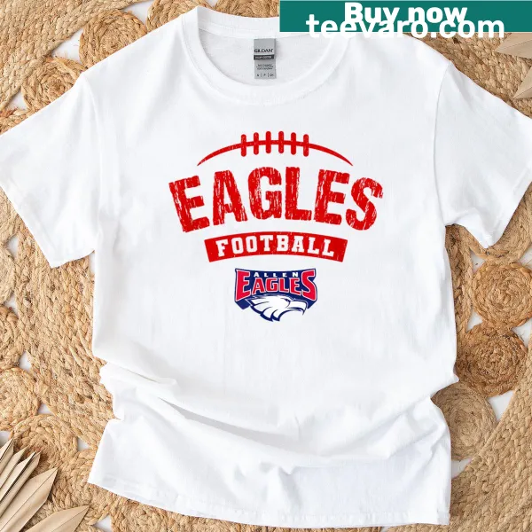 Distressed Allen Eagles football logo T-shirt