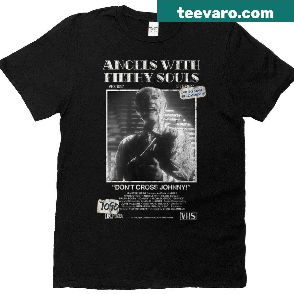 Angels With Filthy Souls shirt featuring an edgy design — on a men's t-shirt