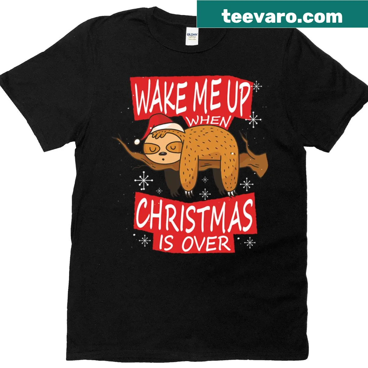 Edgy anti-Christmas text printed on a casual t-shirt. — on a men's t-shirt