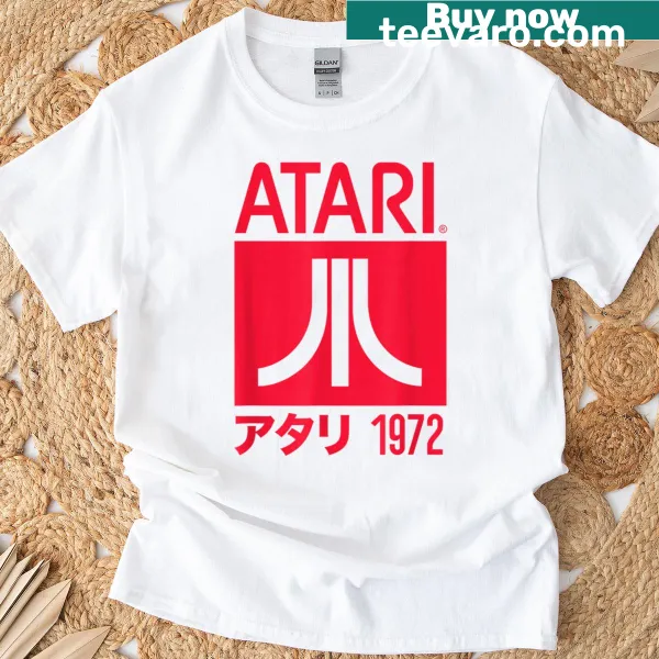 Distressed Atari logo T-shirt celebrating gaming history from 1972