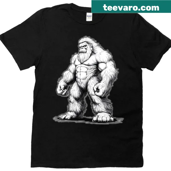 Fun graphic design declaring 'Bigfoot Is Real' on a t-shirt