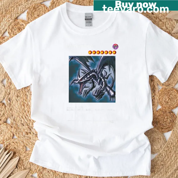 T-shirt featuring a bold black dragon logo illustration