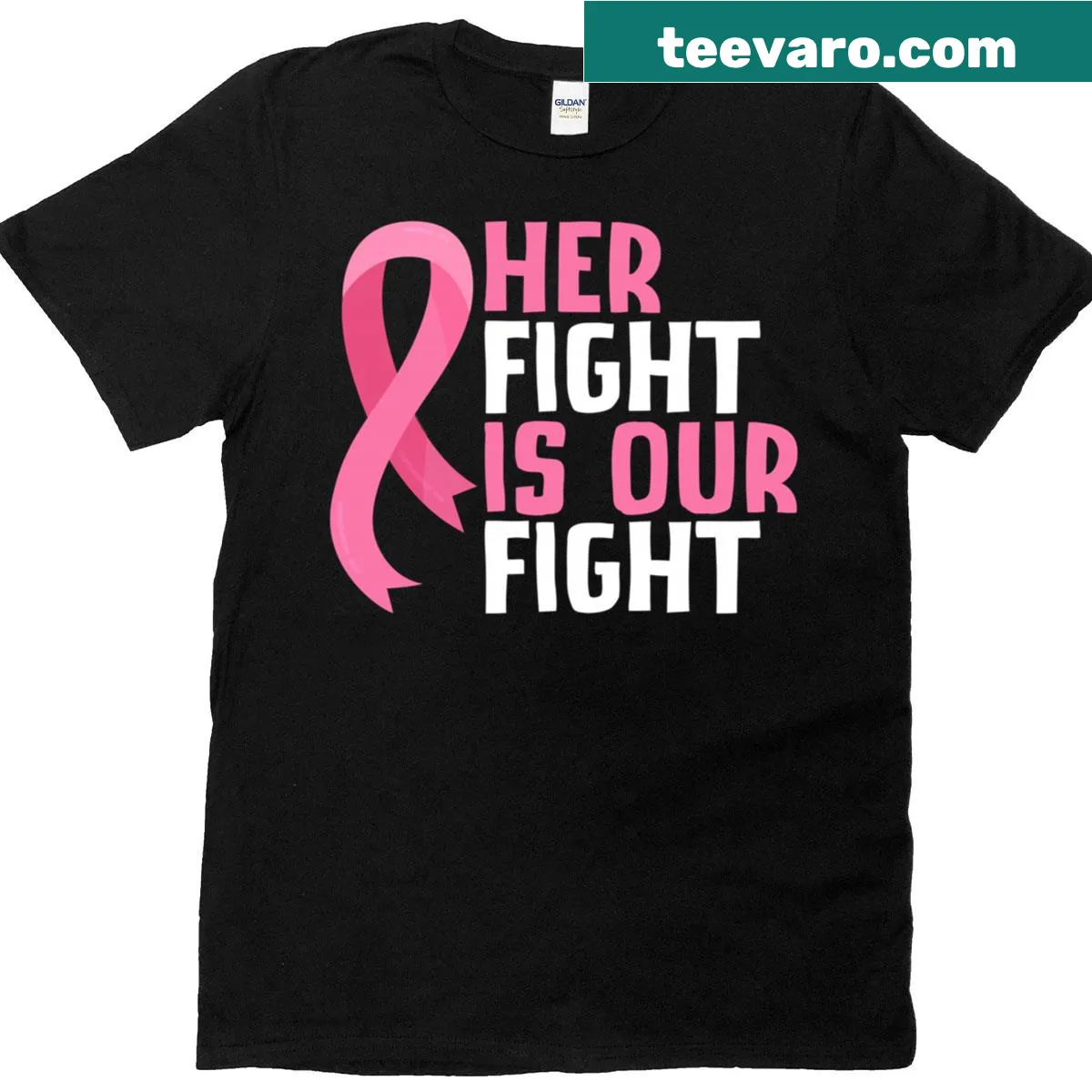 Breast cancer support t-shirt with heartfelt message — on a men's t-shirt