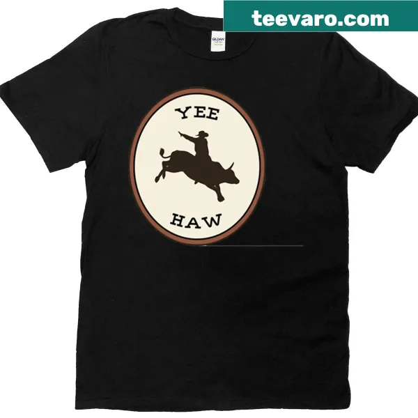 Illustrative bronc riding t-shirt with dynamic design