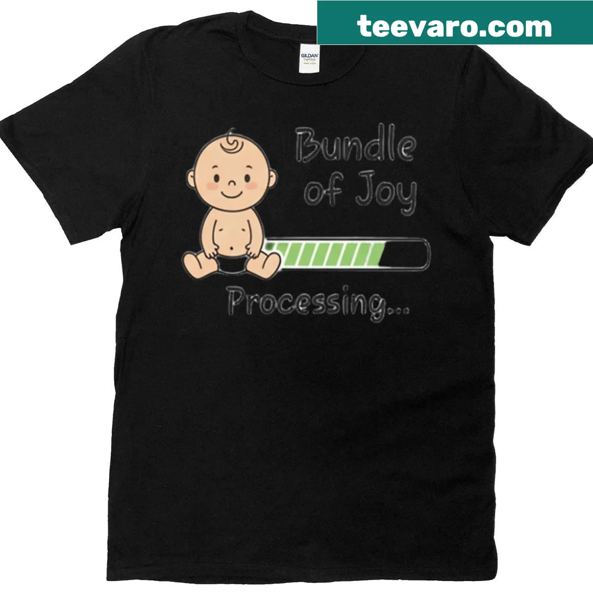Heartwarming graphic celebrating newborn care — on a men's t-shirt