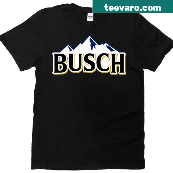 Busch Beer logo t-shirt with mountain graphic