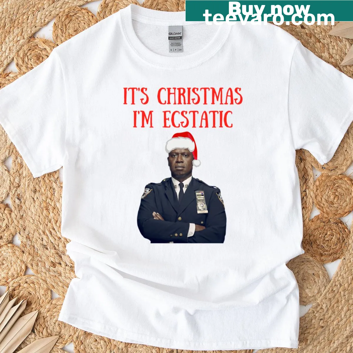 Captain Raymond Holt character t-shirt — on a men's t-shirt