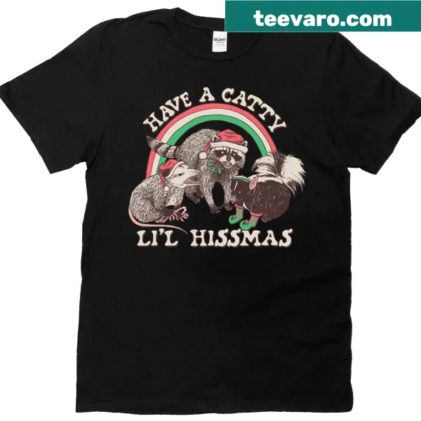 Festive Catty Lil Hissmas shirt with a playful cat graphic