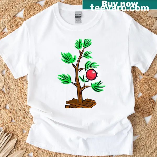 Christmas shirt featuring a cheerful Christmas tree graphic