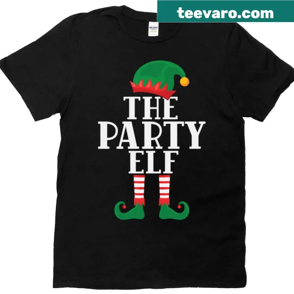 Whimsical Party Elf design t-shirt for Christmas celebrations