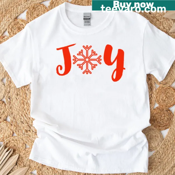 T-shirt celebrating joy with Christmas-themed design