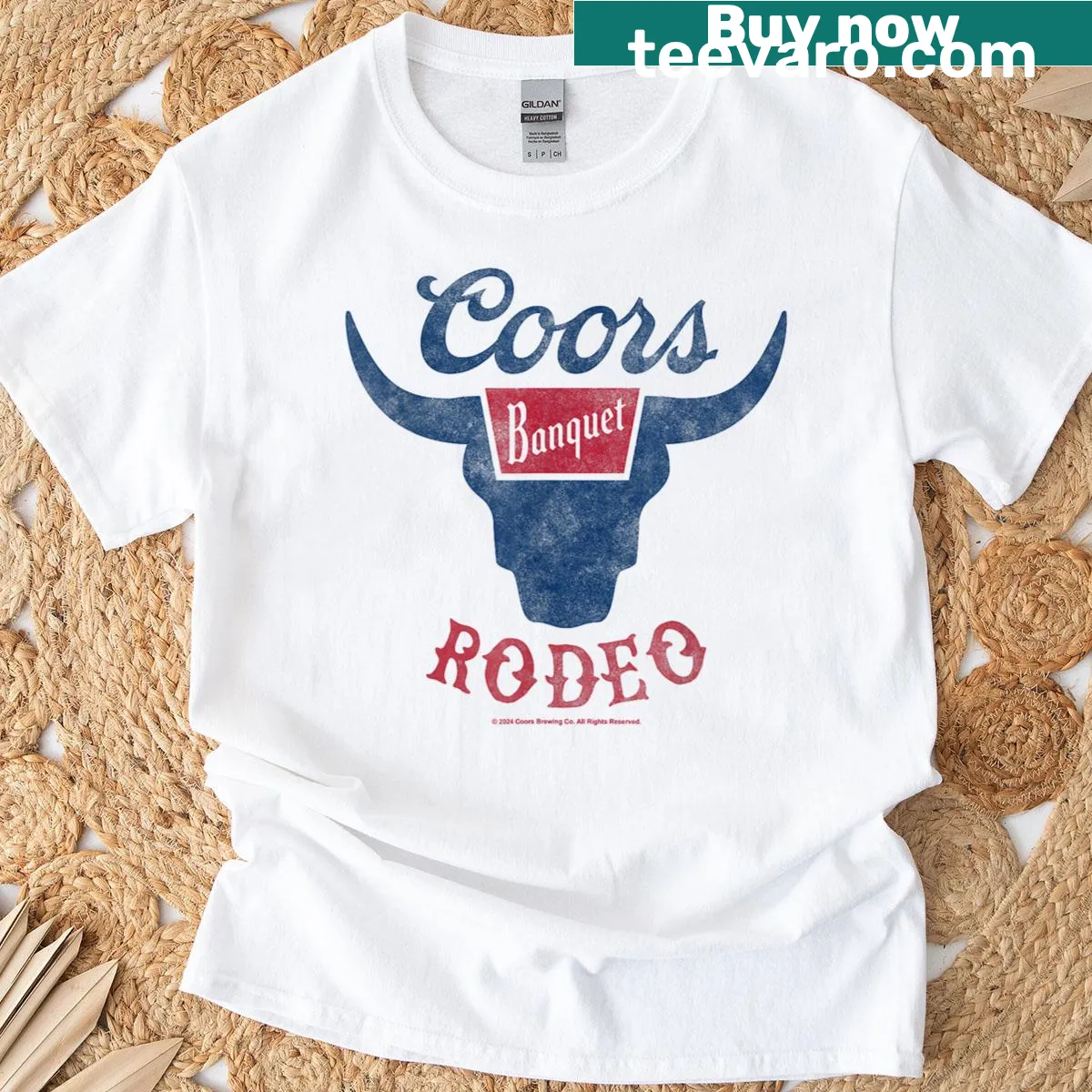 Vintage Coors Brewing Company logo on a t-shirt — on a men's t-shirt