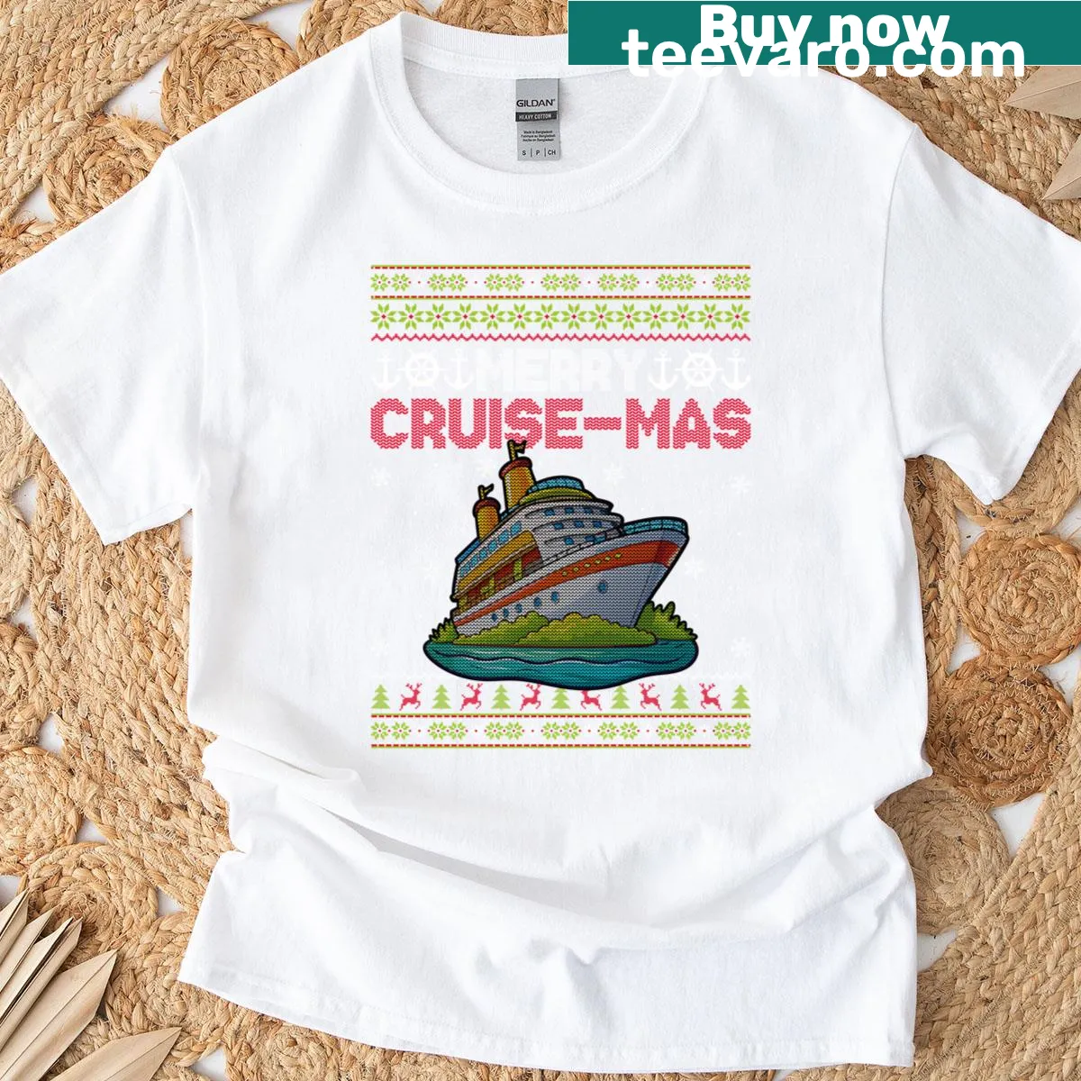 Cute Christmas cat design with text: All I Want For Christmas Is Mew — on a men's t-shirt