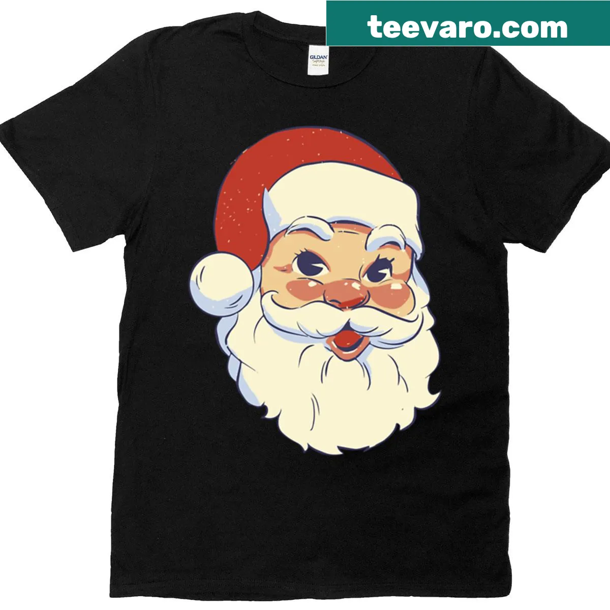 Cute Santa Claus cartoon design t-shirt — on a men's t-shirt
