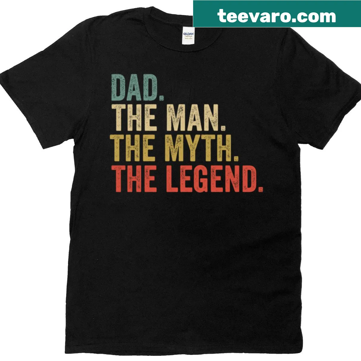 Retro-style Father's Day t-shirt with bold typography design — on a men's t-shirt