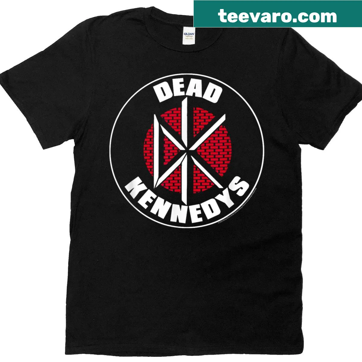 Vintage Dead Kennedys t-shirt with DK brick wall logo — on a men's t-shirt