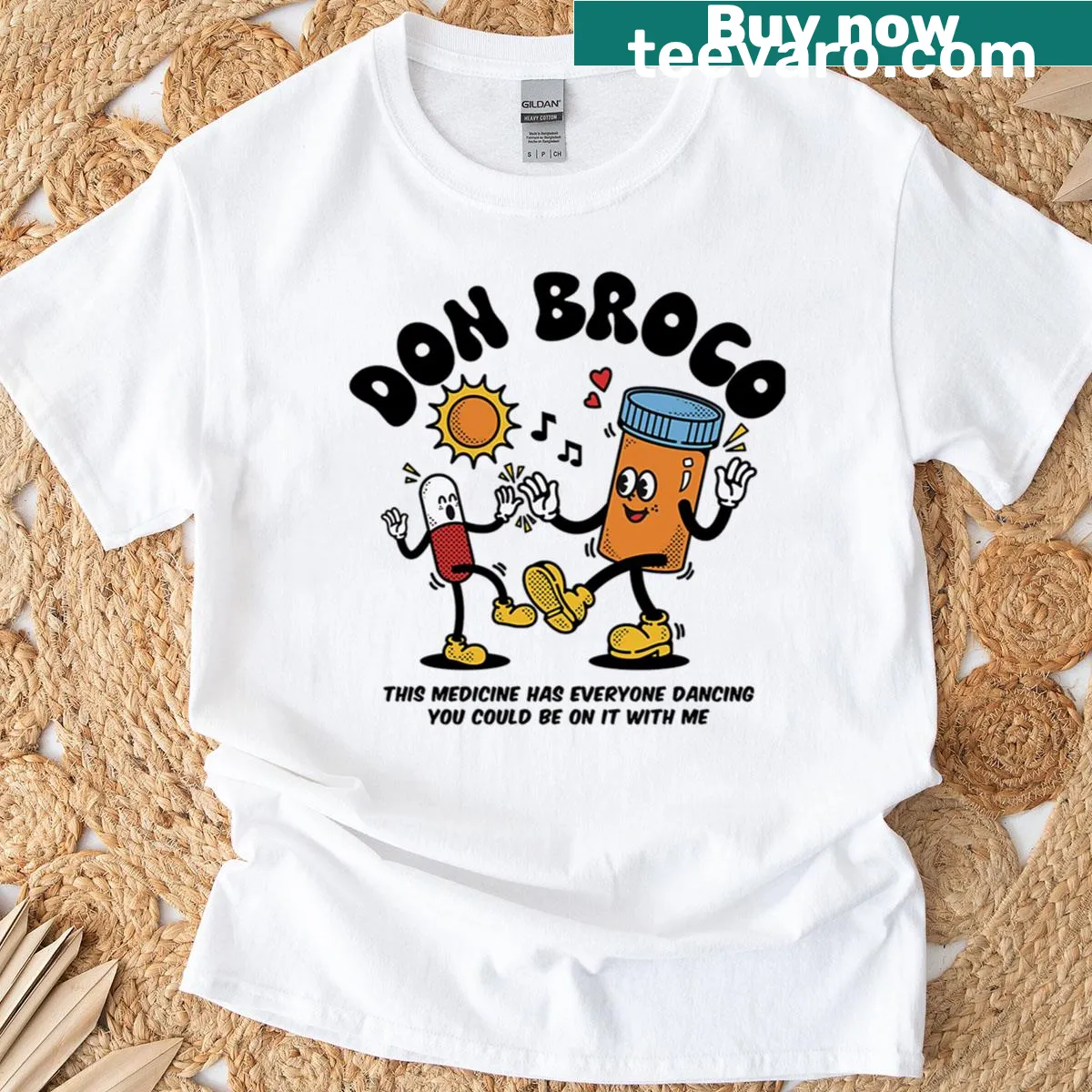 Retro-style T-shirt featuring the Don Broco band logo. — on a men's t-shirt