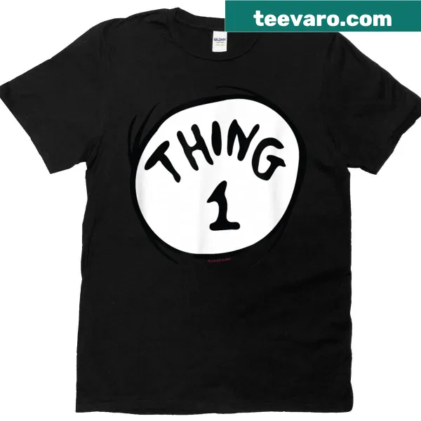Dr Seuss Thing 1 emblem T-shirt for Halloween